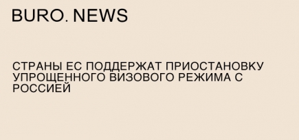 Страны ЕС поддержат приостановку упрощенного визового режима с Россией