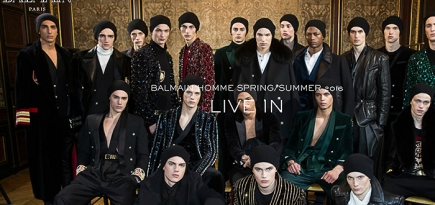 Прямая трансляция показа Balmain Homme, весна-лето 2016