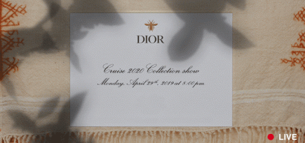 Онлайн-трансляция показа Dior Cruise 2020