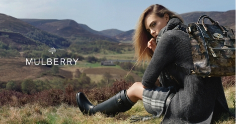 Кара Делевинь отправилась в горы с Mulberry