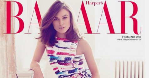 Кира Найтли на обложке британского Harper’s Bazaar