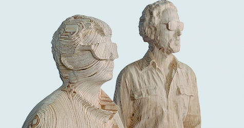 Ксавье Вейан создал деревянную статую Daft Punk