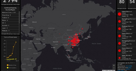 Появилась онлайн-карта распространения коронавируса