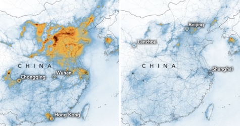 В Китае из-за коронавируса сократились вредные выбросы в атмосферу