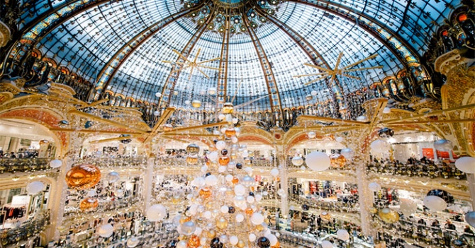 Новогодний шопинг в Galeries Lafayette