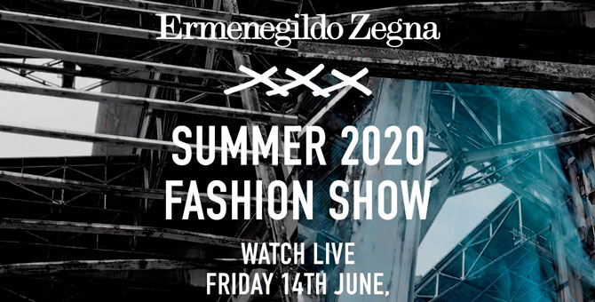 Прямая трансляция коллекции Ermenegildo Zegna, лето 2020