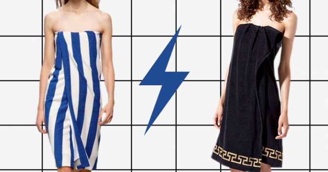 Голосование: платья-полотенца Chalayan VS Ashish x TopShop