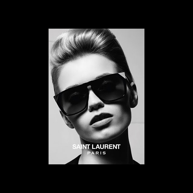 Эбби Ли Кершоу в первой рекламе очков Saint Laurent