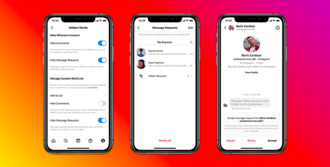 Instagram представил функцию для фильтрации оскорбительных сообщений
