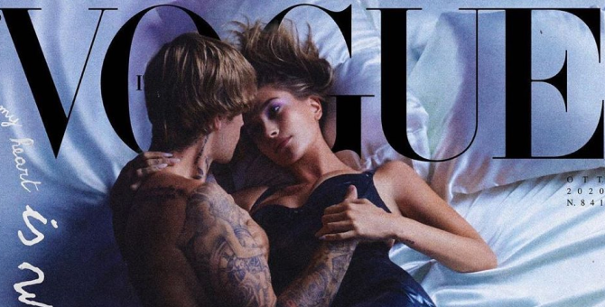 Джастин и Хейли Бибер снялись для обложки Vogue Italia в честь годовщины свадьбы